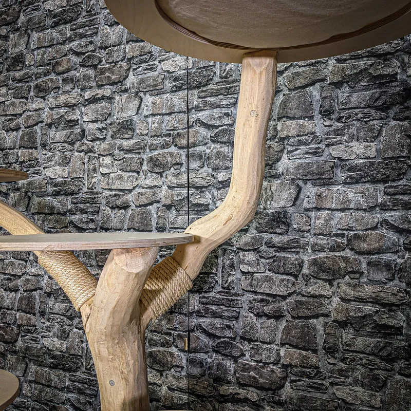 Naturkratzbaum 127 cm hoch Kratzbaum Natur Holz Design 2827 Katzenbaum