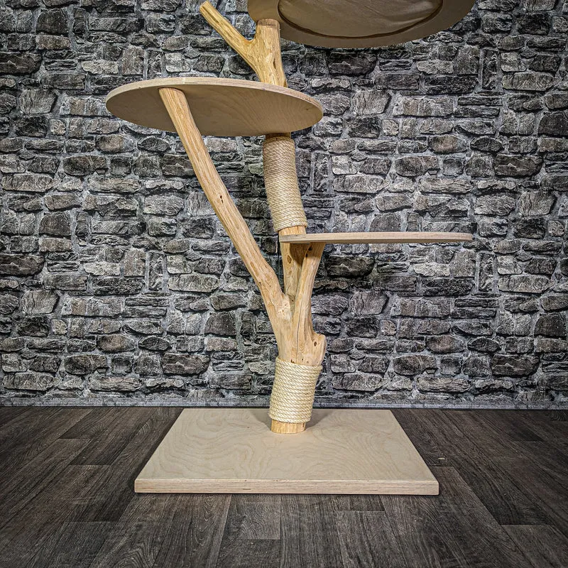 Naturkratzbaum 120 cm hoch Kratzbaum Natur Holz Design 2826 Katzenbaum