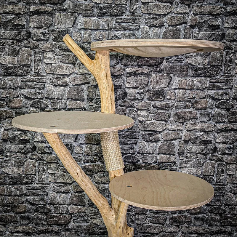Naturkratzbaum 120 cm hoch Kratzbaum Natur Holz Design 2826 Katzenbaum