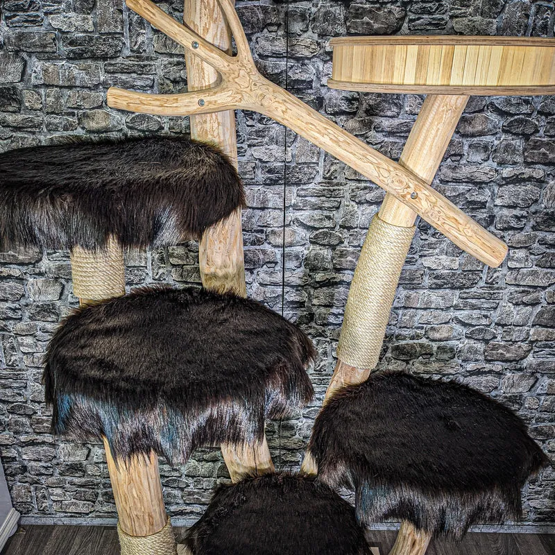 Naturkratzbaum 2824 Kratzbaum Natur Holz Design 204 cm hoch Katzenbaum