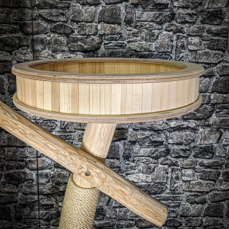 Naturkratzbaum 2824 Kratzbaum Natur Holz Design 204 cm hoch Katzenbaum