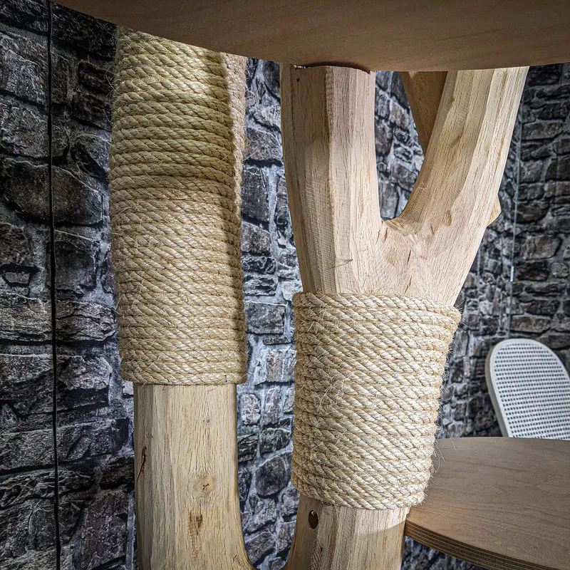 Naturkratzbaum 225 cm hoch Kratzbaum Natur Holz Design 2821 Katzenbaum