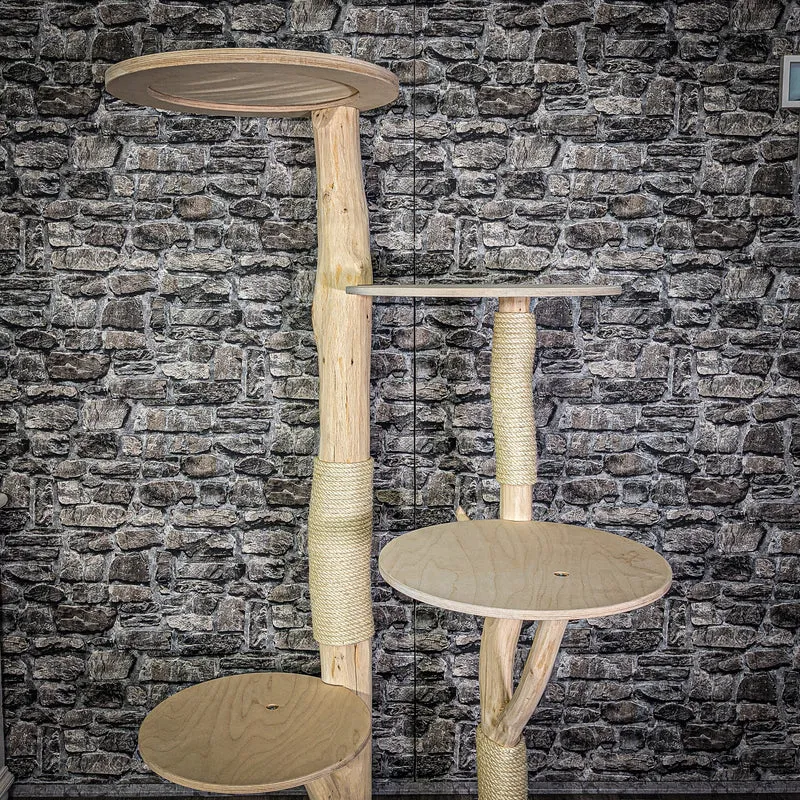 Naturkratzbaum 170 cm hoch Kratzbaum Natur Holz Design 2820 Katzenbaum