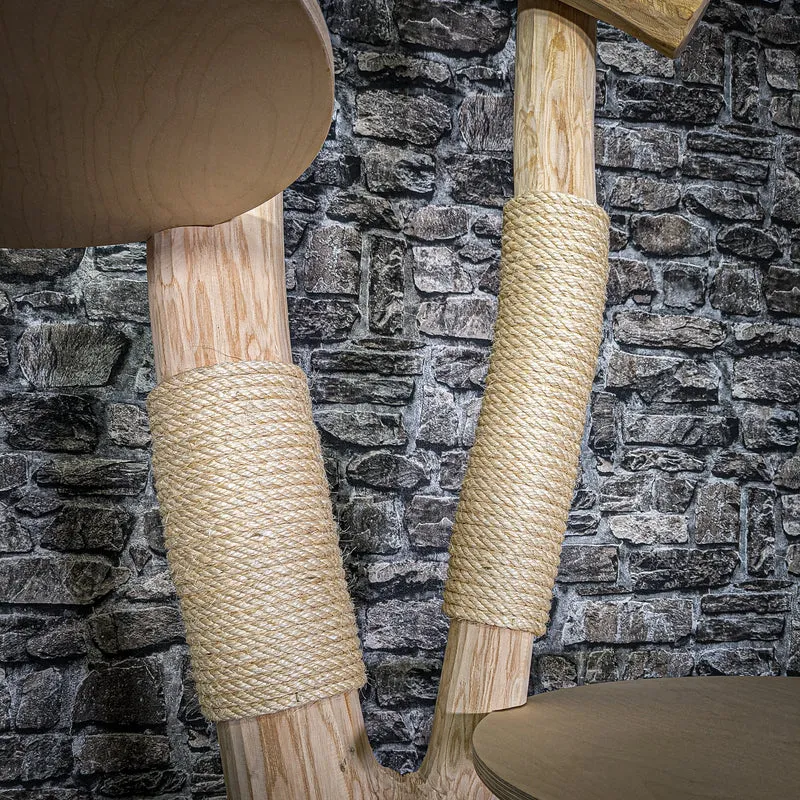Naturkratzbaum 213 cm hoch Kratzbaum Natur Holz Design 2819 Katzenbaum