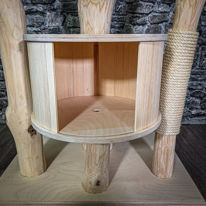Naturkratzbaum 213 cm hoch Kratzbaum Natur Holz Design 2819 Katzenbaum
