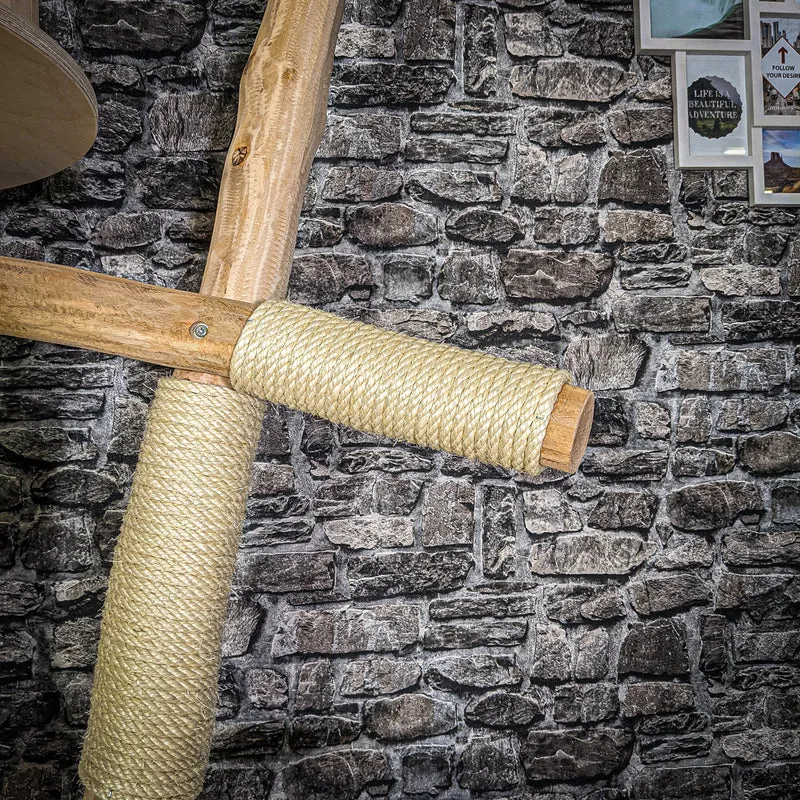 Naturkratzbaum 206 cm hoch Kratzbaum Natur Holz Design 2817 Katzenbaum