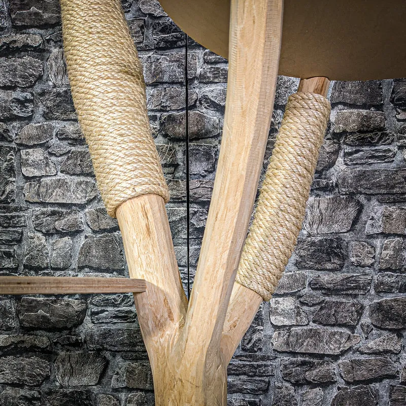 Naturkratzbaum 146 cm hoch Kratzbaum Natur Holz Design 2813 Katzenbaum