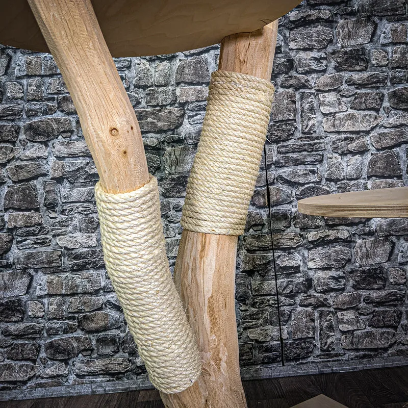 Naturkratzbaum 115 cm hoch Kratzbaum Natur Holz Design 2796 Katzenbaum