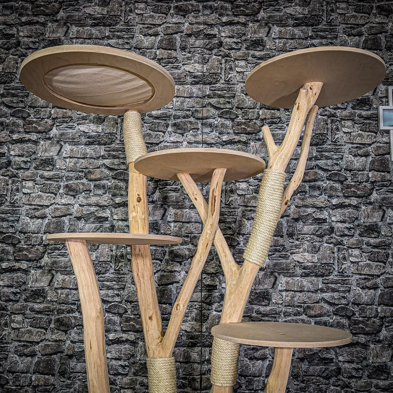 Naturkratzbaum 175 cm hoch Kratzbaum Natur Holz Design 2797 Katzenbaum