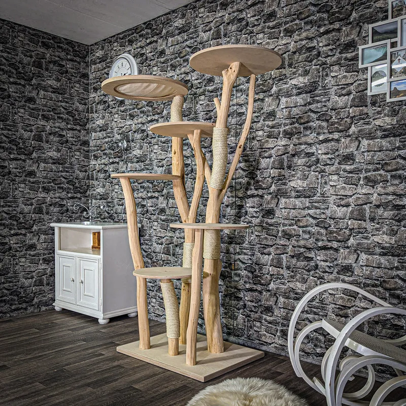 Naturkratzbaum 175 cm hoch Kratzbaum Natur Holz Design 2797 Katzenbaum