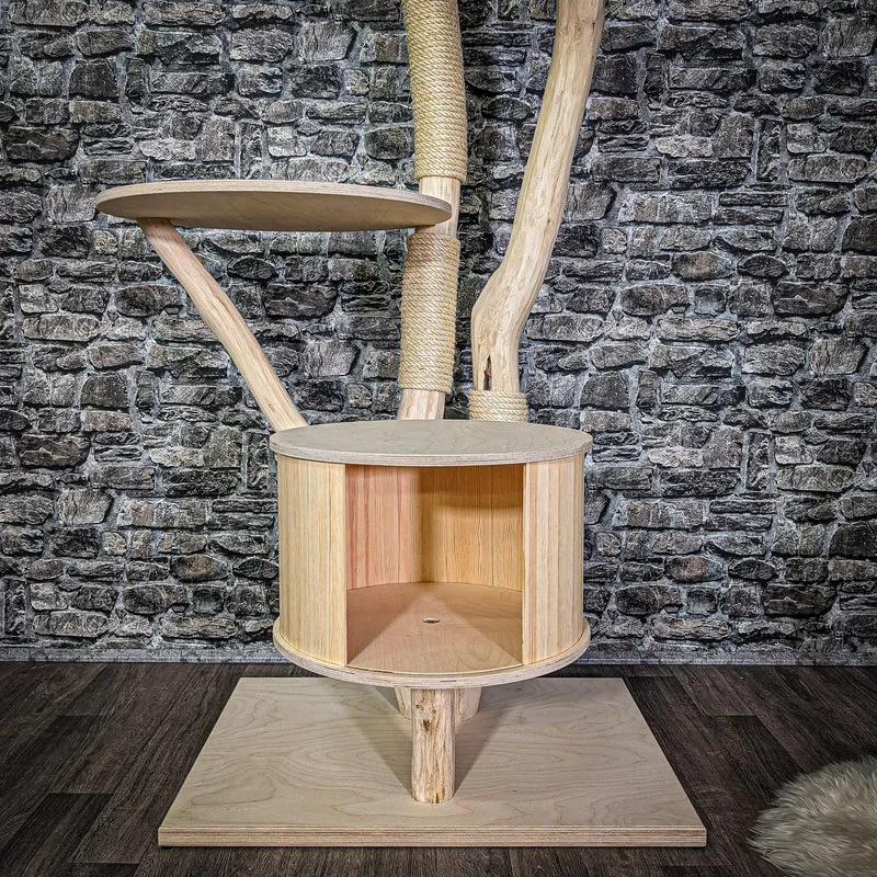 Naturkratzbaum 167 cm hoch Kratzbaum Natur Holz Design 2800 Katzenbaum