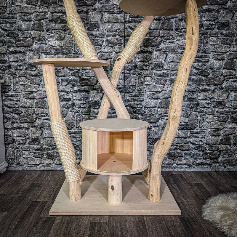 Naturkratzbaum 175 cm hoch Kratzbaum Natur Holz Design 2801 Katzenbaum