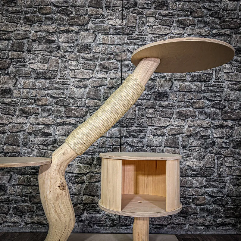 Naturkratzbaum 104 cm hoch Kratzbaum Natur Holz Design 2803 Katzenbaum