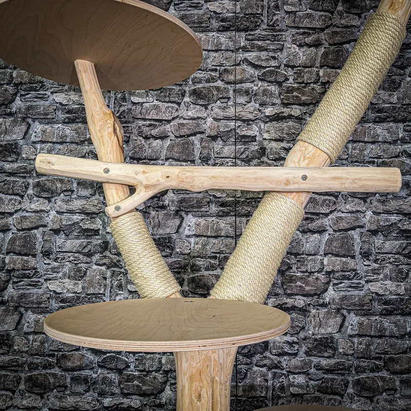 Naturkratzbaum 2806 Kratzbaum Natur Holz Design 205 cm hoch Katzenbaum