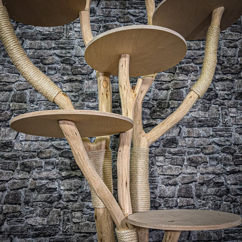 Naturkratzbaum 190 cm hoch Kratzbaum Natur Holz Design 2809 Katzenbaum