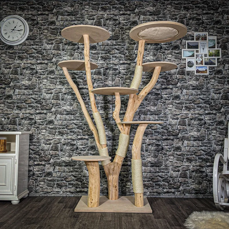Naturkratzbaum 180 cm hoch Kratzbaum Natur Holz Design 2792 Katzenbaum