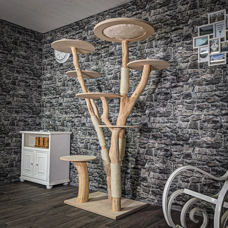 Naturkratzbaum 180 cm hoch Kratzbaum Natur Holz Design 2792 Katzenbaum