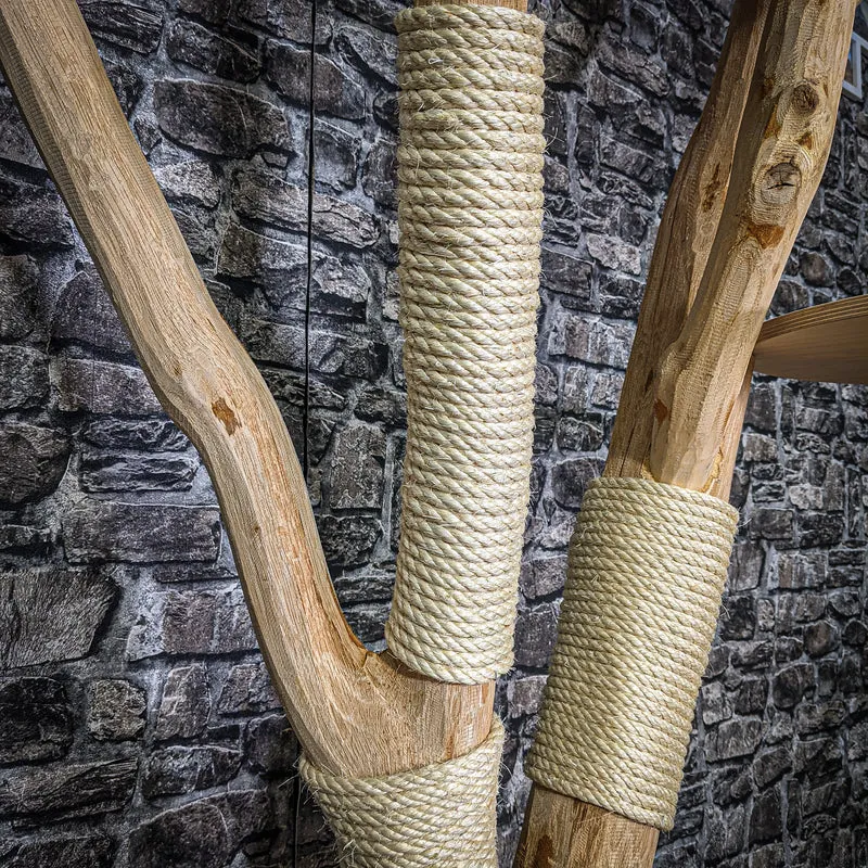 Naturkratzbaum 180 cm hoch Kratzbaum Natur Holz Design 2792 Katzenbaum