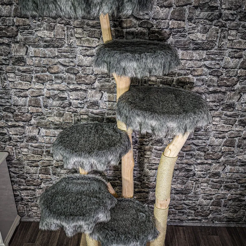 Naturkratzbaum 2790 Kratzbaum Natur Holz Design 204 cm hoch Katzenbaum