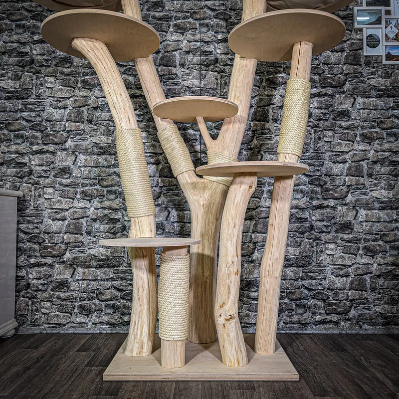Naturkratzbaum 175 cm hoch Kratzbaum Natur Holz Design 2788 Katzenbaum