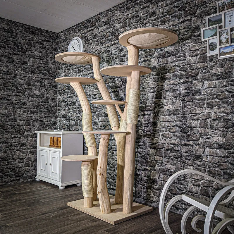Naturkratzbaum 175 cm hoch Kratzbaum Natur Holz Design 2788 Katzenbaum
