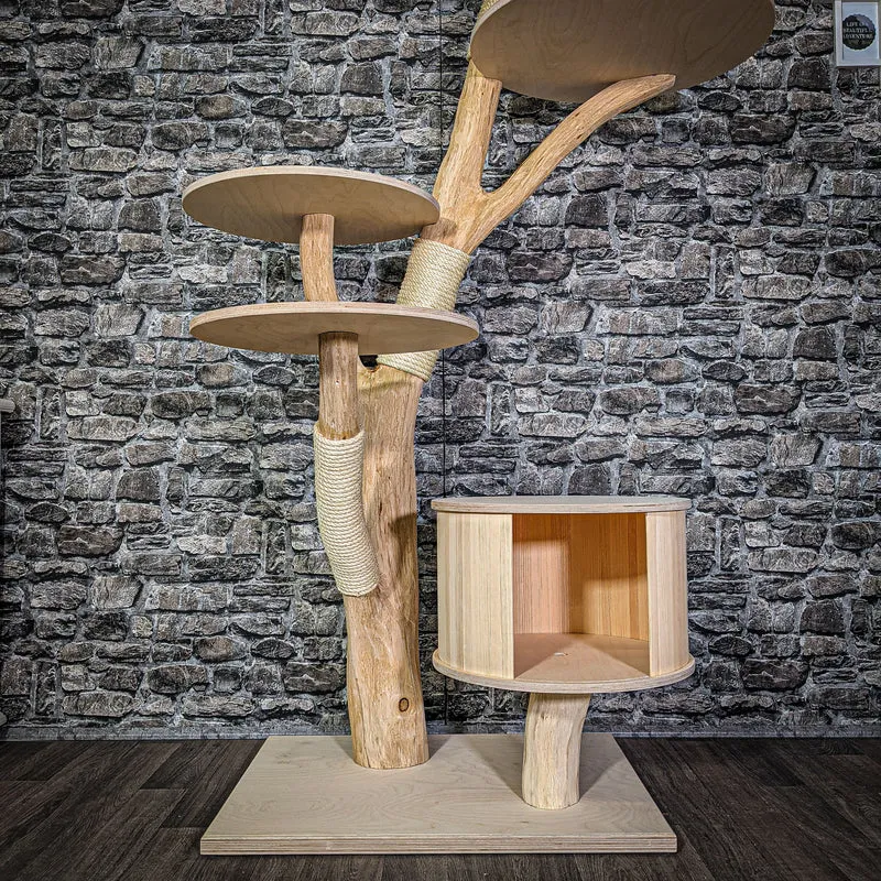 Naturkratzbaum 176 cm hoch Kratzbaum Natur Holz Design 2787 Katzenbaum