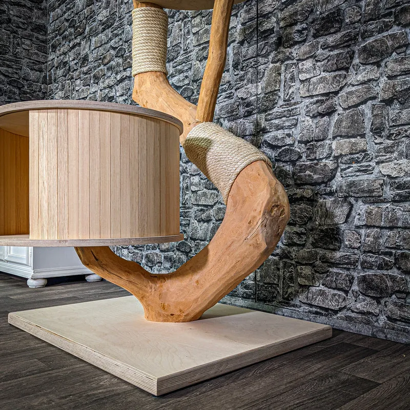 Naturkratzbaum 185 cm hoch Kratzbaum Natur Holz Design 2946 Katzenbaum
