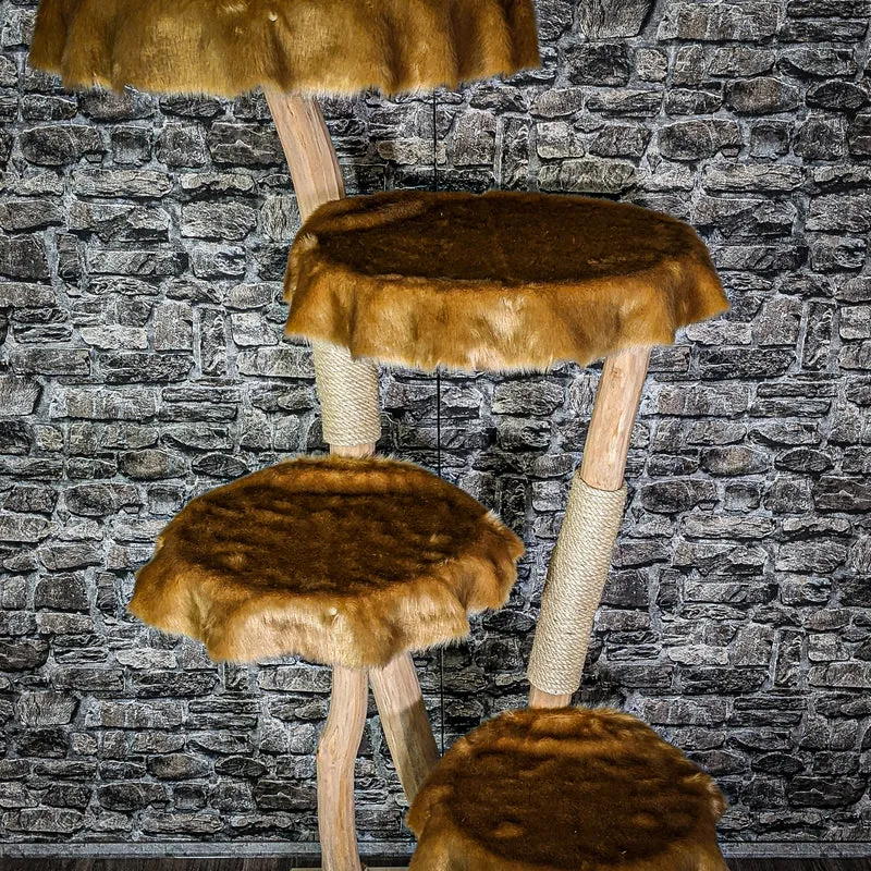 Naturkratzbaum 2941 Kratzbaum Natur Holz Design 170 cm hoch Katzenbaum