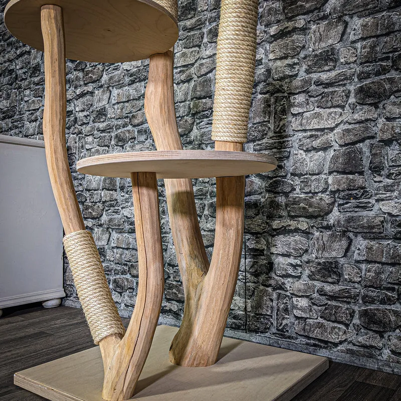 Naturkratzbaum 2941 Kratzbaum Natur Holz Design 170 cm hoch Katzenbaum