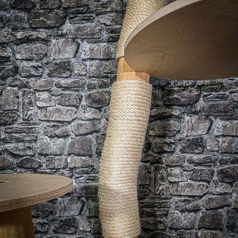 Naturkratzbaum 2931 Kratzbaum Natur Holz Design 145 cm hoch Katzenbaum
