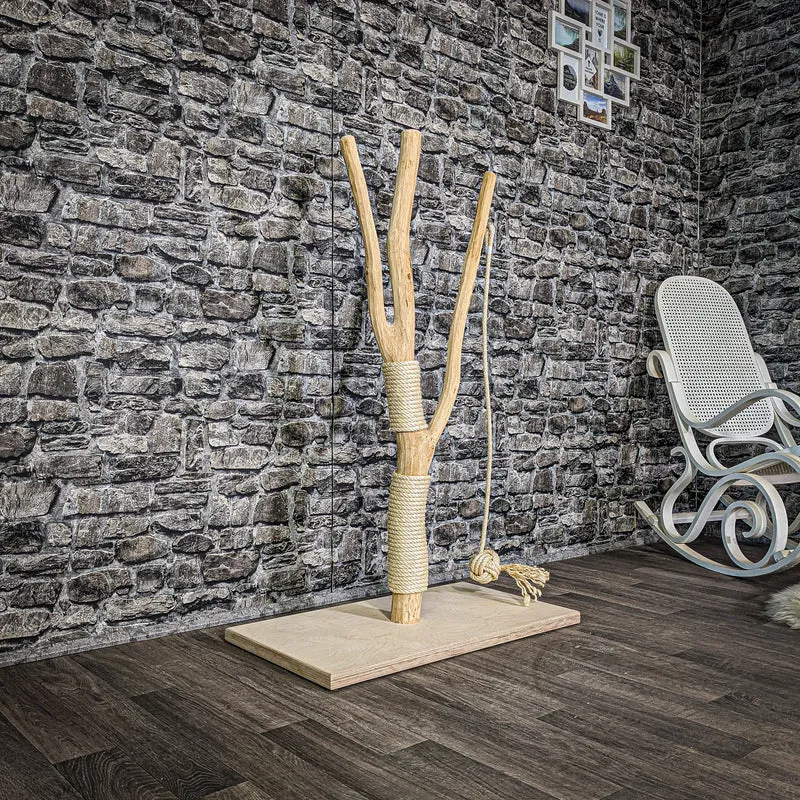 Kratzstamm 122 cm hoch Natur Holz Design Kratzbaum 2938 Naturkratzbaum
