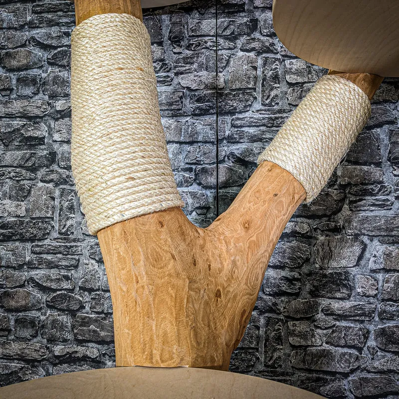 Naturkratzbaum 205 cm hoch Kratzbaum Natur Holz Design 2932 Katzenbaum