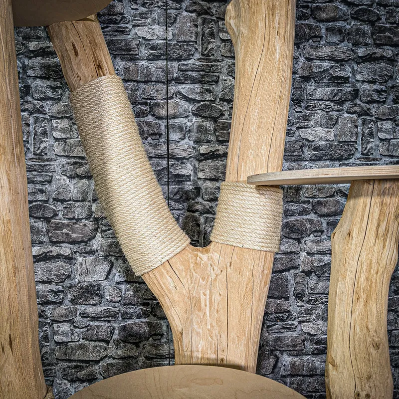 Naturkratzbaum 207 cm hoch Kratzbaum Natur Holz Design 2936 Katzenbaum