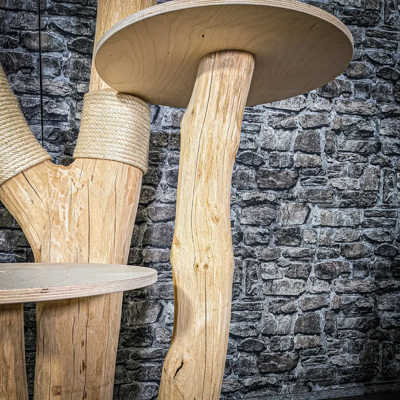 Naturkratzbaum 207 cm hoch Kratzbaum Natur Holz Design 2936 Katzenbaum