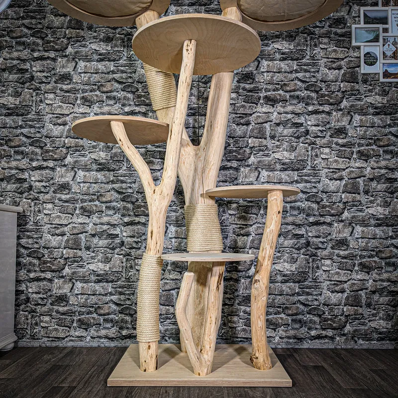 Naturkratzbaum 2935 Kratzbaum Natur Holz Design 175 cm hoch Katzenbaum