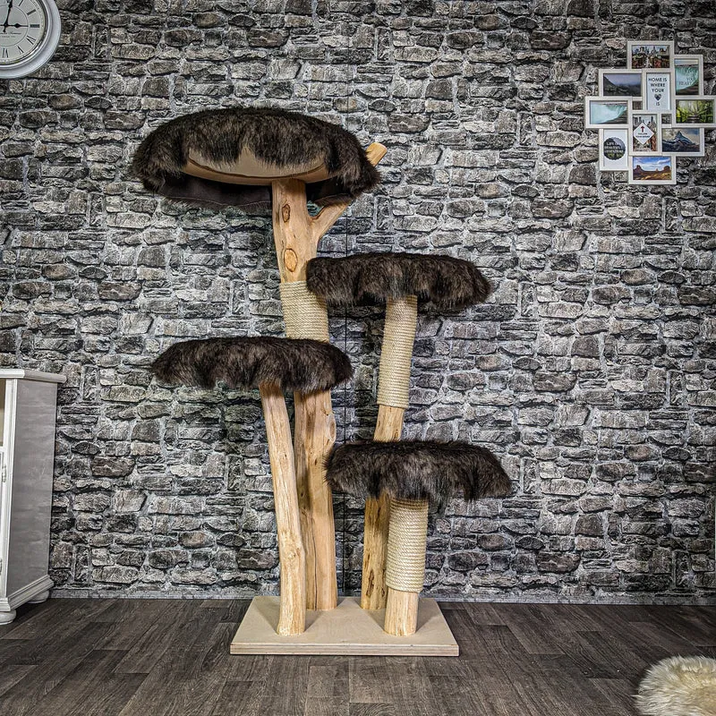 Naturkratzbaum 155 cm hoch Kratzbaum Natur Holz Design 2929 Katzenbaum