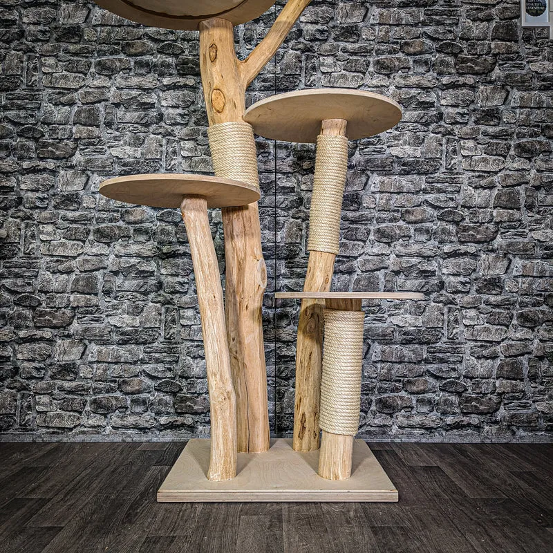 Naturkratzbaum 155 cm hoch Kratzbaum Natur Holz Design 2929 Katzenbaum