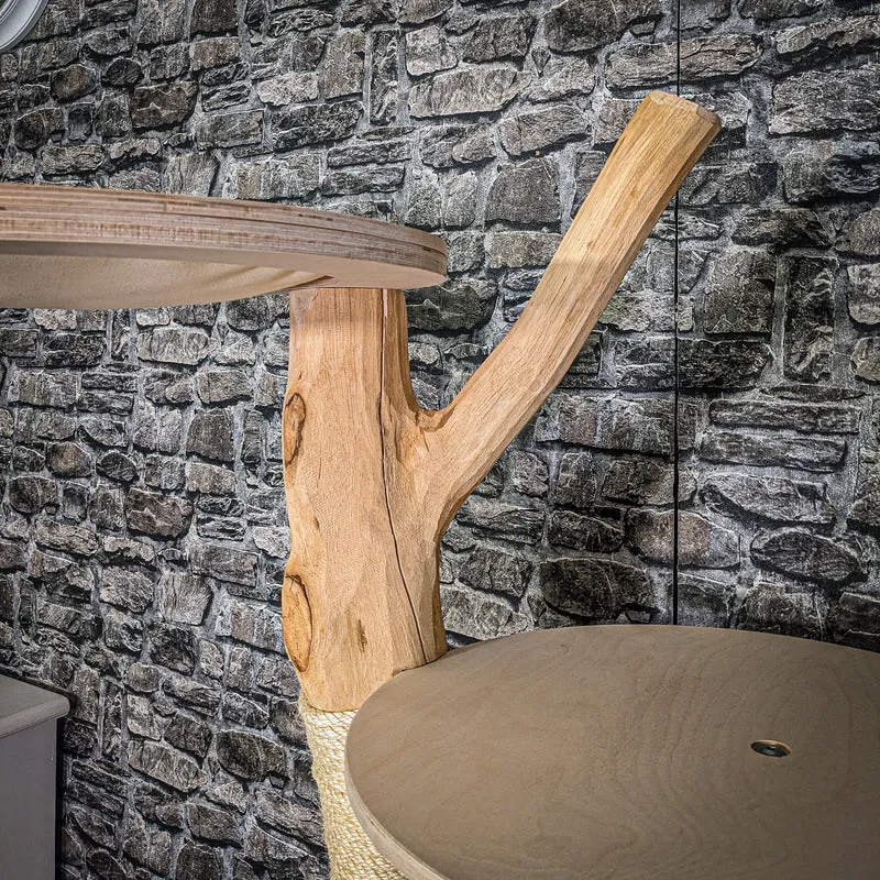 Naturkratzbaum 155 cm hoch Kratzbaum Natur Holz Design 2929 Katzenbaum
