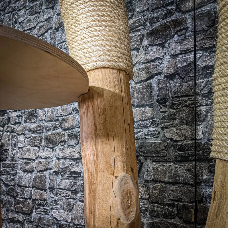 Naturkratzbaum 155 cm hoch Kratzbaum Natur Holz Design 2929 Katzenbaum