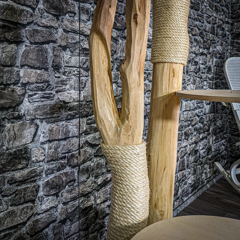 Naturkratzbaum 2927 Kratzbaum Natur Holz Design 172 cm hoch Katzenbaum
