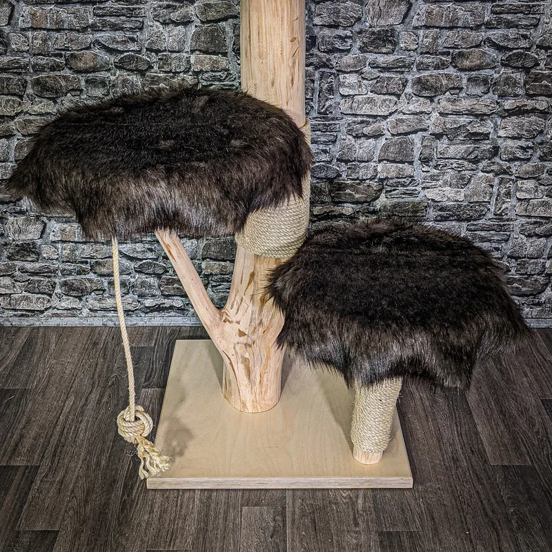 Naturkratzbaum 113 cm hoch Kratzbaum Natur Holz Design 2926 Katzenbaum
