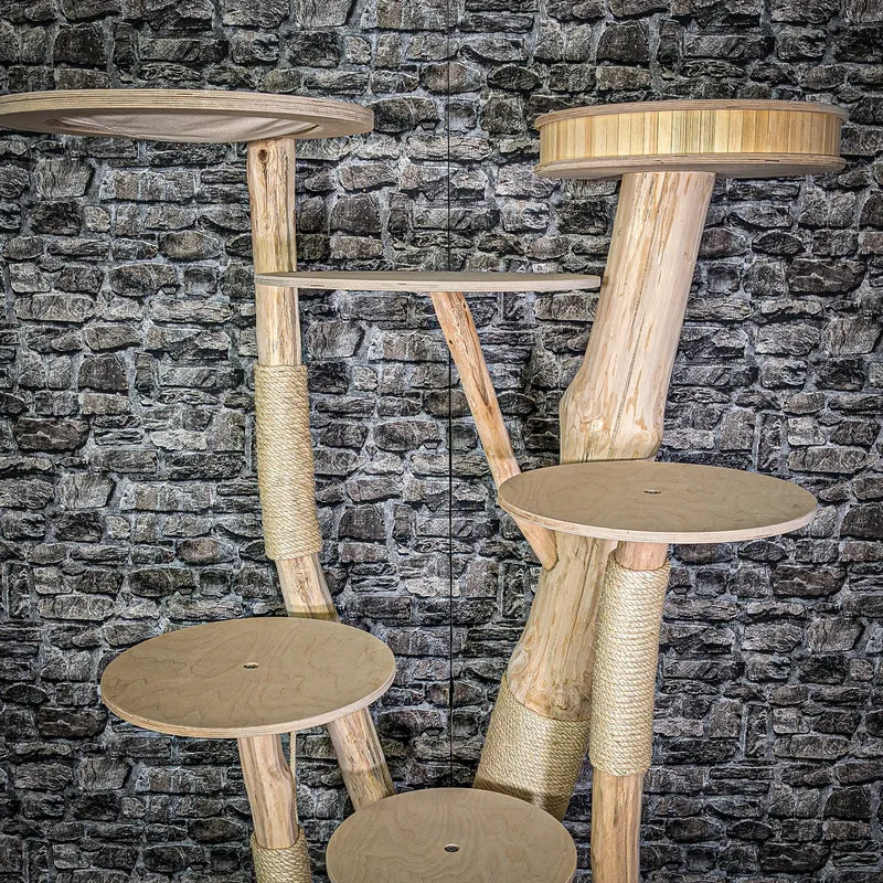 Naturkratzbaum 172 cm hoch Kratzbaum Natur Holz Design 2924 Katzenbaum