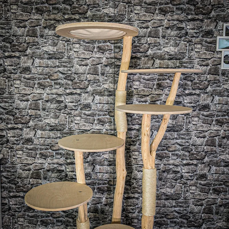 Naturkratzbaum 182 cm hoch Kratzbaum Natur Holz Design 2922 Katzenbaum