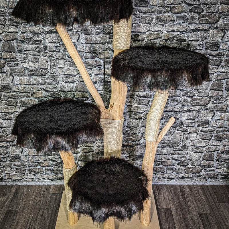 Naturkratzbaum 2921 Kratzbaum Natur Holz Design 195 cm hoch Katzenbaum