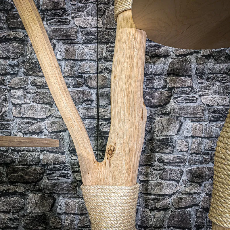 Naturkratzbaum 2921 Kratzbaum Natur Holz Design 195 cm hoch Katzenbaum