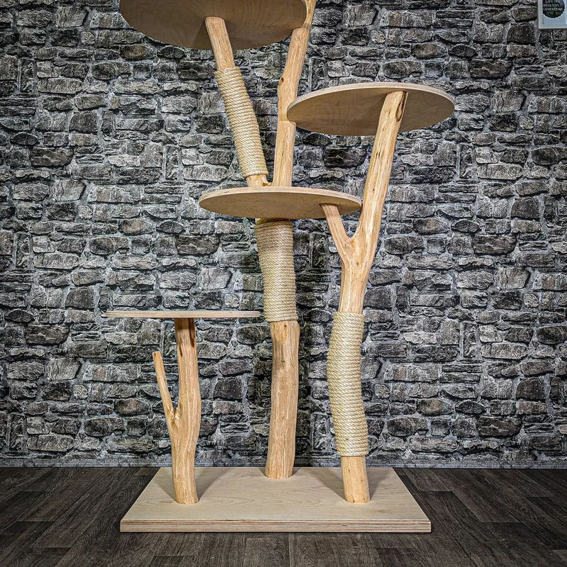 Naturkratzbaum 2919 Kratzbaum Natur Holz Design 175 cm hoch Katzenbaum