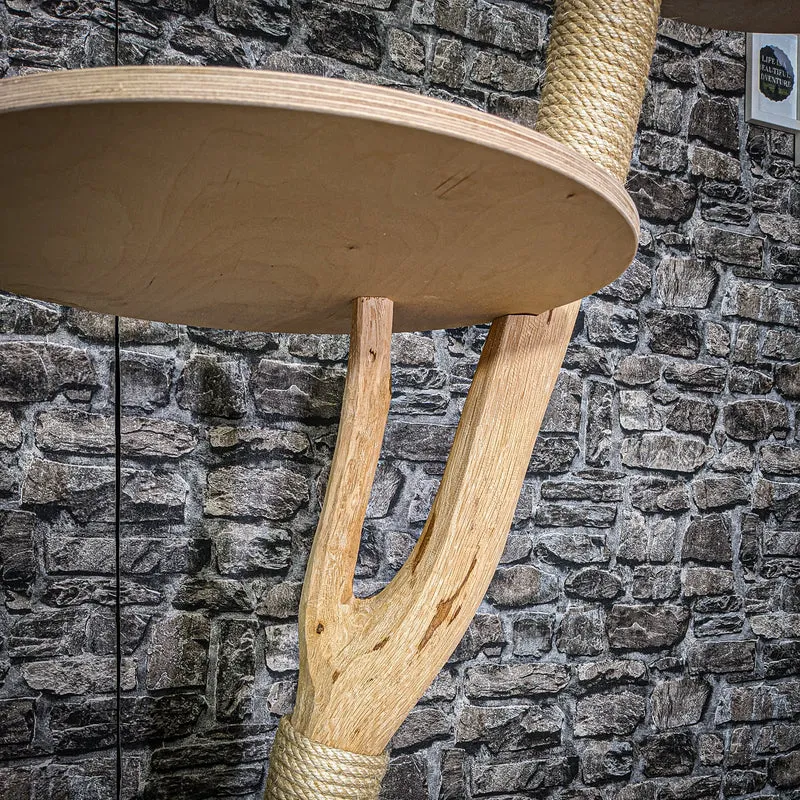 Naturkratzbaum 146 cm hoch Kratzbaum Natur Holz Design 2918 Katzenbaum