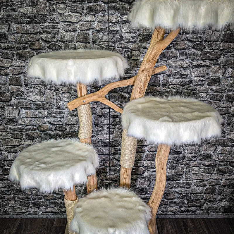 Naturkratzbaum 2916 Kratzbaum Natur Holz Design 176 cm hoch Katzenbaum