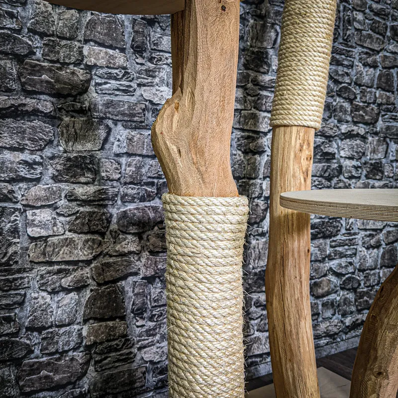 Naturkratzbaum 2916 Kratzbaum Natur Holz Design 176 cm hoch Katzenbaum