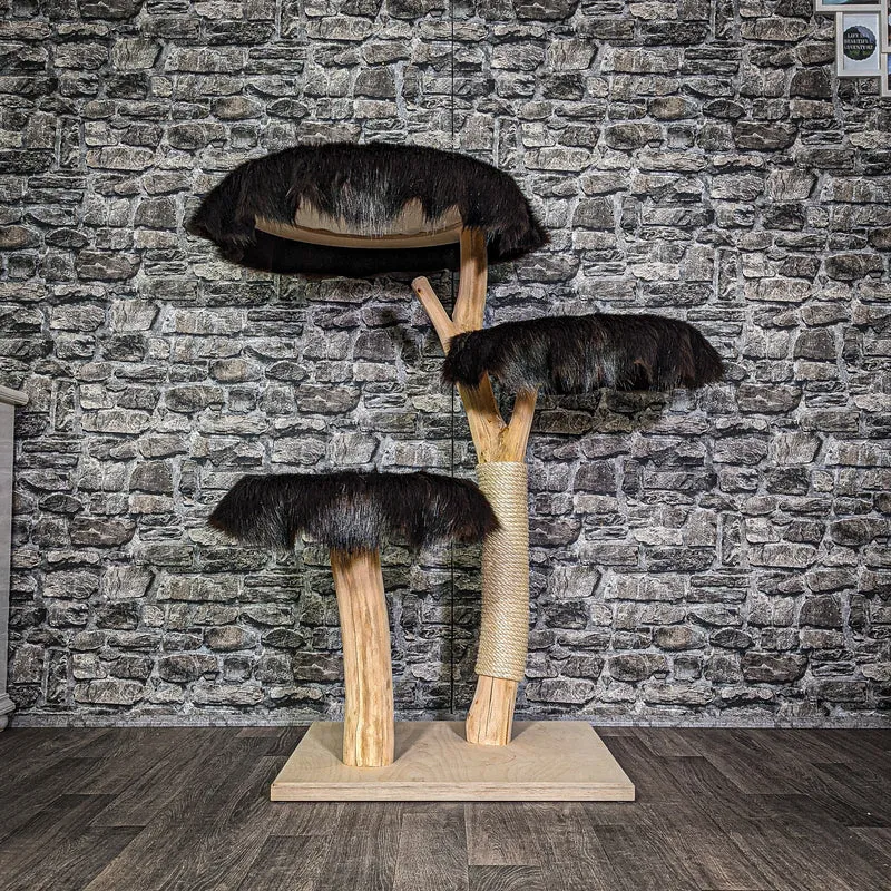 Naturkratzbaum 114 cm hoch Kratzbaum Natur Holz Design 2912 Katzenbaum